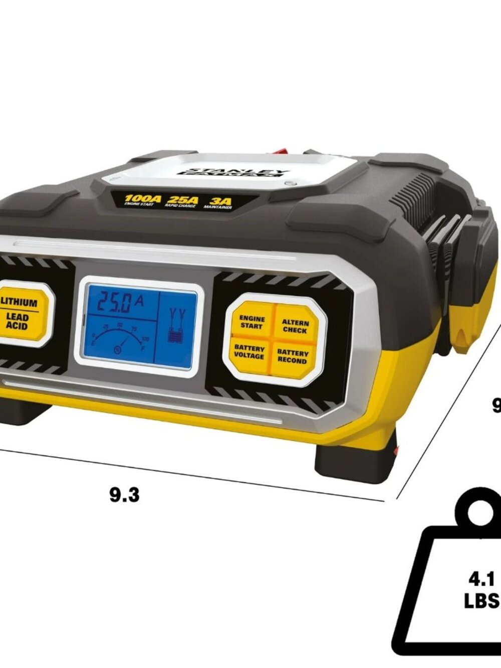 Stanley FatMax BC100BF Charger & Maintainer – 100 Amp Automotive Battery Charger - Picture 3 of 5